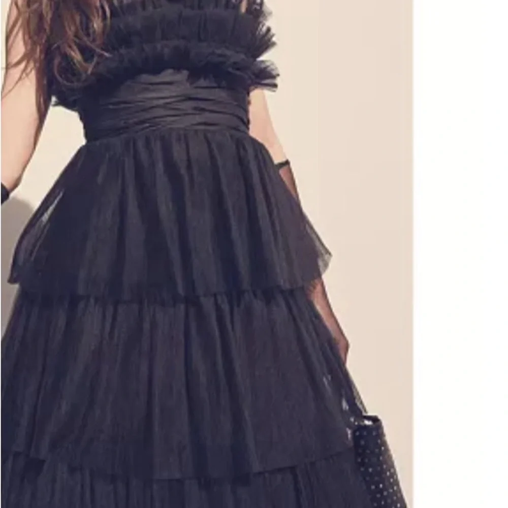 Betsey Johnson Black Tiered Midi Dress - Picture 2 of 6